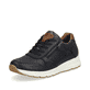 Blaue Rieker Herren Sneaker Low B0701-14 mit Reißverschluss sowie Komfortweite G. Schuh seitlich schräg.