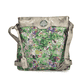 Sac à main Rieker H1304-90 vert brodé de sequins, de détails argentés et de fermeture éclair. Devant.