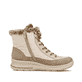 Vanillebeige Rieker Damen Schnürstiefel L7742-62 mit einer schockabsorbierenden Sohle. Schuh Innenseite