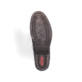 Schwarz-braune Rieker Damen Kurzstiefel 93770-27 mit einem Reißverschluss. Schuh Laufsohle.