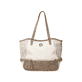 Rieker Shopper H1499-60 in Beige mit Innenfach, Reißverschluss und Handyfach. Vorderseite.