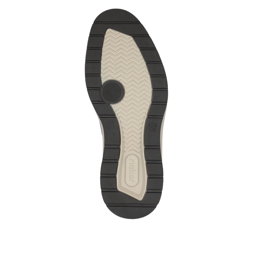 Schwarze Rieker Herren Schnürschuhe 14706-00 aus Glattleder mit Reißverschluss. Schuh Laufsohle.