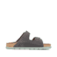 Graue Rieker Herren Pantoletten 21190-45 aus Rauleder mit farbiger Sohle. Schuh Innenseite.