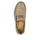 Beige Rieker Herren Slipper 03354-64 mit Elastikeinsatz sowie Extraweite H. Schuh von oben.