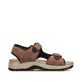 Braune Rieker Herren Trekkingsandalen 26952-24 mit einem Klettverschluss. Schuh Innenseite.