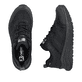 Schwarze Rieker Damen Sneaker Low Z0900-00 mit wasserabweisender TEX-Membran. Schuh von oben, liegend.