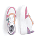 Weiße vegane Rieker Damen Sneaker Low M7814-90 mit einer Schnürung. Schuh von oben, liegend.