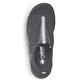 Schwarze Rieker Damen Riemchensandalen V59B5-00 mit einem Gummizug. Schuh von oben.