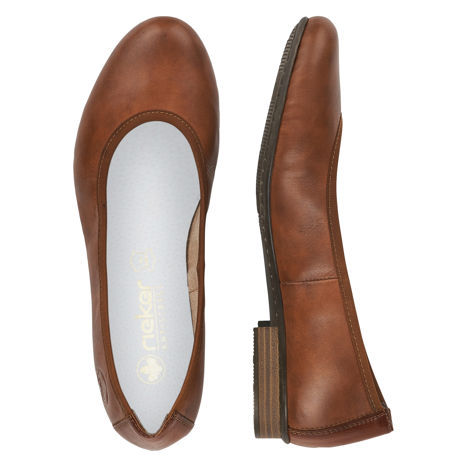 Rieker Dames 48996 Ballerina, beige, 39 EU, beige, 39 EU