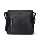 Rieker Damen Handtasche H1481-00 in Tiefschwarz aus Kunstleder mit Reißverschluss. Handtasche Vorderseite.