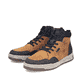 Goldgelb-braune Rieker Herren Sneaker High 36042-68 aus Rauleder. Schuhpaar seitlich schräg.