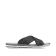 Stahlschwarze Rieker Herren Pantoletten 21560-00 mit der Komfortweite G. Schuh Innenseite.