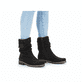 Graphitschwarze Rieker Damen Kurzstiefel 73560-00 mit einer robusten Profilsohle. Schuh Innenseite