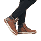 
Nougatbraune Rieker Herren Schnürstiefel 18930-25 mit Schnürung und Reißverschluss. Schuh am Fuß