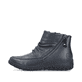 Blaue Rieker Damen Kurzstiefel 59585-14 mit Reißverschluss sowie Extraweite H. Schuh Außenseite.