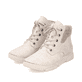
Hellbeige Rieker Damen Schnürstiefel 45900-60 mit Schnürung und Reißverschluss. Schuhpaar schräg.
