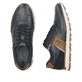 Blaue Rieker Herren Sneaker Low B0501-14 mit Reißverschluss sowie Extraweite I. Schuh von oben, liegend.