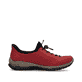 Erdbeerrote Rieker Damen Slipper N3267-33 mit easy Hineinschlüpf-Möglichkeit. Schuh Innenseite.