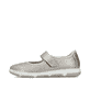 Beige Rieker Ballerinas 42455-60 mit einem Klettverschluss sowie Extraweite H. Schuh Außenseite.