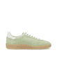 Grüne Rieker Damen Sneaker Low W2200-52 mit Schnürung sowie abriebfester Sohle. Schuh Innenseite.