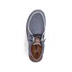 Blaue Rieker Herren Slipper 08600-12 mit einem Gummizug sowie Extraweite H. Schuh von oben.