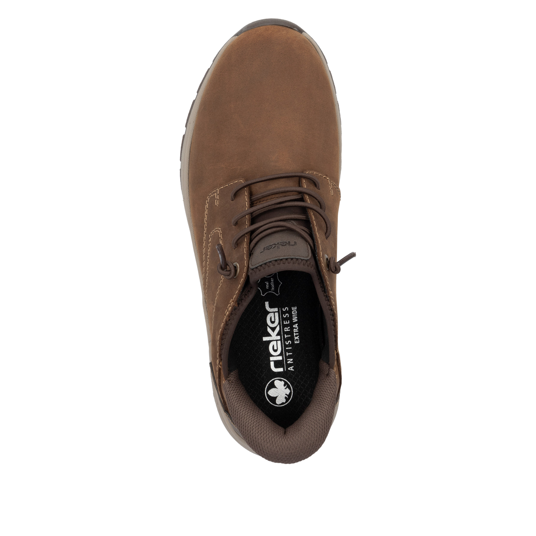 Chaussons Rieker marron pour homme 11050-22 avec option slip-in facile. Semelle extérieure de la chaussure.
