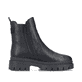 Schwarze Rieker Damen Chelsea Boots Z9460-00 mit wasserabweisender TEX-Membran. Schuh Innenseite.
