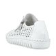 Weiße Rieker Damen Schnürschuhe M2300-80, Barfußschuhe in Löcheroptik. Schuh von hinten.