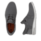 Graue Rieker Herren Slipper 11358-42 mit Ready2GO Slip-in Feature sowie Gummizug. Schuh von oben, liegend.