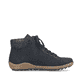 Weiße Rieker Damen Slipper L7465-91 mit Reißverschluss sowie Löcheroptik. Schuh Außenseite gespiegelt.