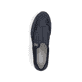 Blaue Rieker Damen Slipper 54474-14 mit einem Reißverschluss. Schuh von oben.