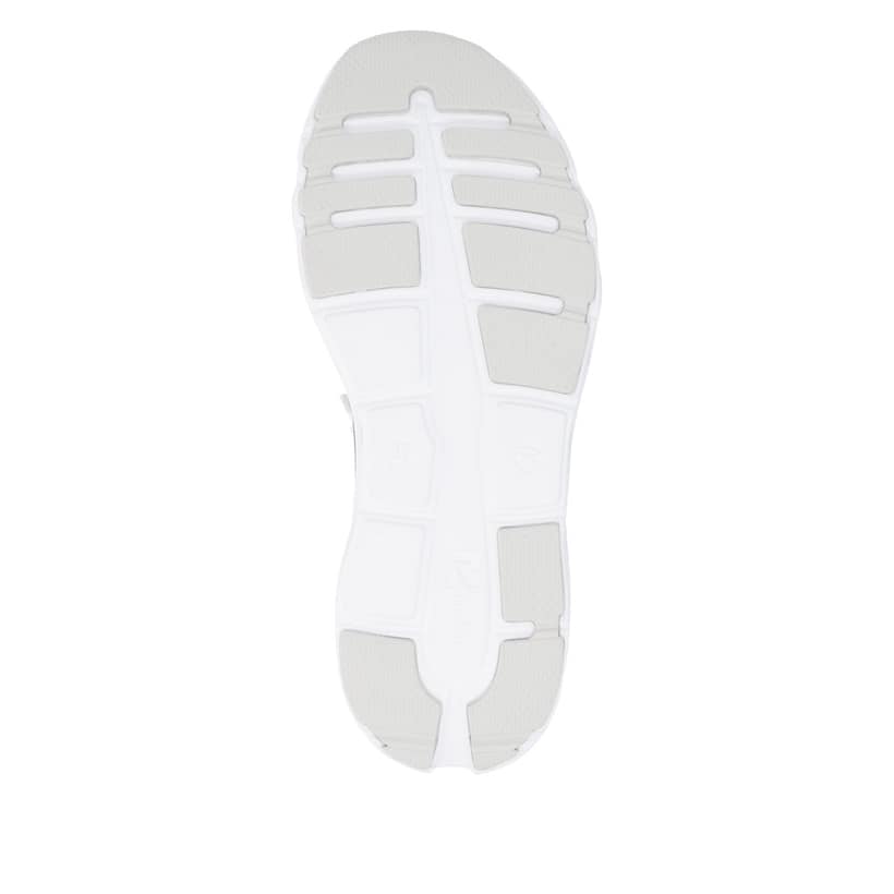 Baskets basses Rieker bleues pour femme W3504-12 avec lacets. Semelle extérieure de la chaussure.