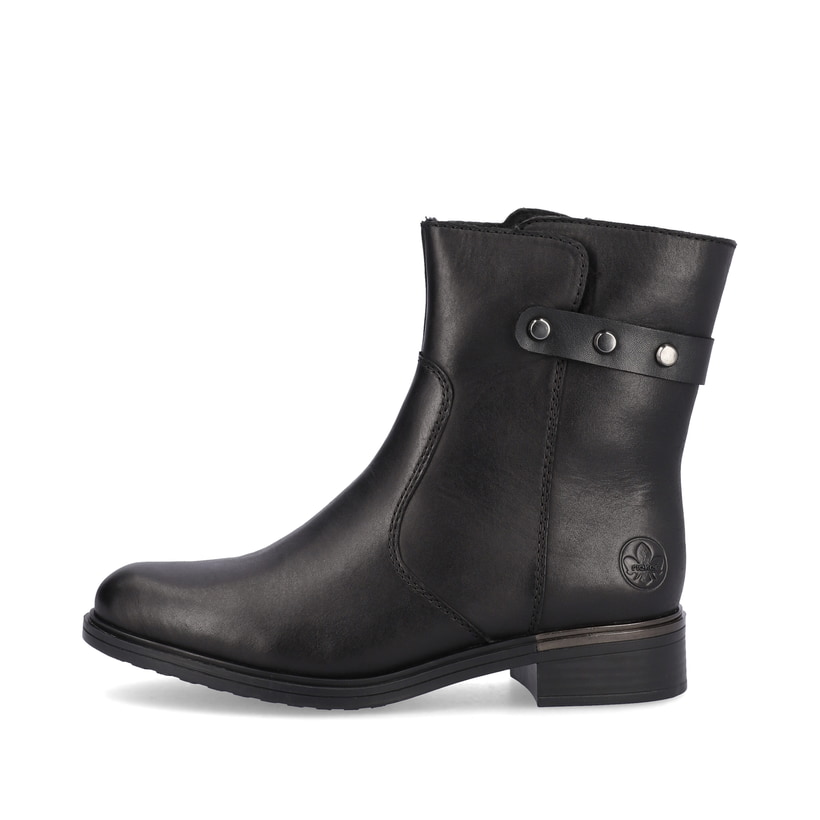 
Sandbeige Rieker Damen Chelsea Boots Z4994-60 mit einer schockabsorbierenden Sohle. Schuh seitlich schräg