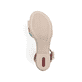 Mehrfarbige Rieker Riemchensandaletten 64958-90 mit dekorativer Blume. Schuh Laufsohle.