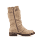 
Nachtschwarze Rieker Damen Kurzstiefel 94689-00 mit einer Profilsohle mit Blockabsatz. Schuh seitlich schräg
