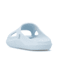 Blaue Rieker Damen Pantoletten W3450-11 mit flexibler und ultraleichter Sohle. Schuh von hinten.