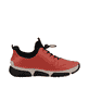 Erdbeerrote Rieker Damen Slipper 45951-33 mit einer schockabsorbierenden Sohle. Schuh Innenseite
