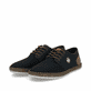 Blaue Rieker Herren Schnürschuhe B5249-14 mit der Komfortweite G 1/2. Schuhpaar seitlich schräg.