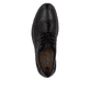 Schwarze Rieker Herren Schnürschuhe 14603-00 mit der Komfortweite G 1/2. Schuh von oben.