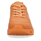 Orangene Rieker Damen Sneaker Low N5202-38 mit flexibler Sohle. Schuh von vorne.
