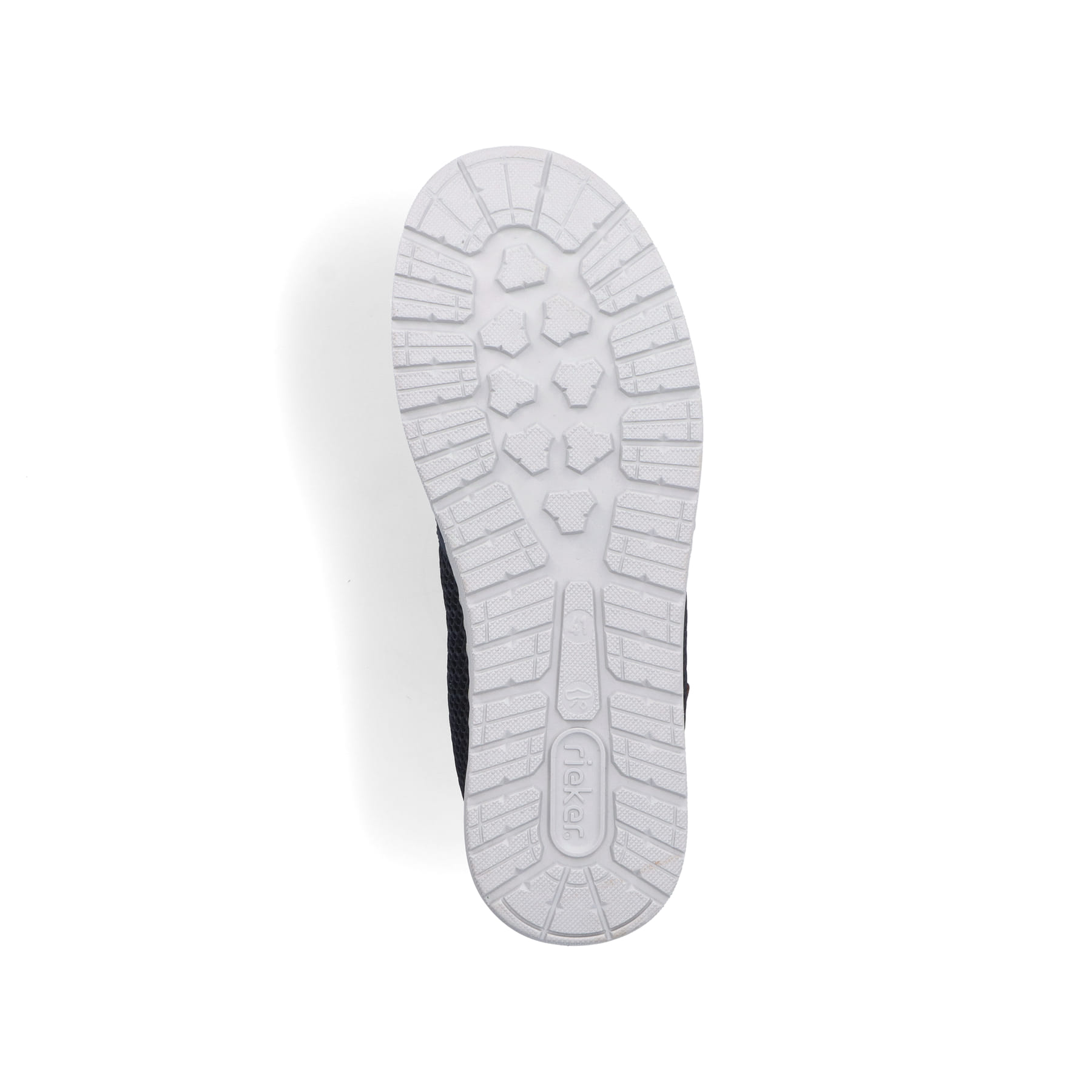 Blaue Rieker Herren Slipper 08676-14 mit einem Gummizug sowie der Extraweite H. Schuh Laufsohle.
