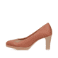 Braune Rieker Pumps 41560-23 aus Glattleder mit einer griffigen Sohle. Schuh Außenseite.