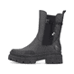 
Nachtschwarze Rieker Damen Chelsea Boots Y9371-00 mit einer leichten Profilsohle. Schuh Außenseite