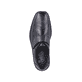 Schwarze Rieker Herren Slipper B0853-00 mit Klettverschluss sowie Extraweite H. Schuh von oben.
