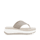 Beige vegane Rieker Damen Zehentrenner W3054-60 mit griffiger und leichter Sohle. Schuh Innenseite.