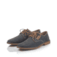 Blaue Rieker Herren Schnürschuhe 13439-14 mit der Komfortweite G. Schuhpaar seitlich schräg.