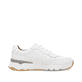 Weiße Rieker Herren Sneaker Low U0904-80 mit Schnürung sowie flexibler Sohle. Schuh Innenseite.