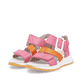 Rosane Rieker Damen Riemchensandalen W2950-31 mit einem Klettverschluss. Schuhpaar seitlich schräg.