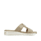 Goldene Rieker Damen Pantoletten V06R4-90 mit der schmalen Passform E. Schuh Innenseite.