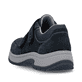 Mocassins Rieker bleus homme 11051-14 en cuir suédé avec fermeture velcro. Chaussure vue de dessus.